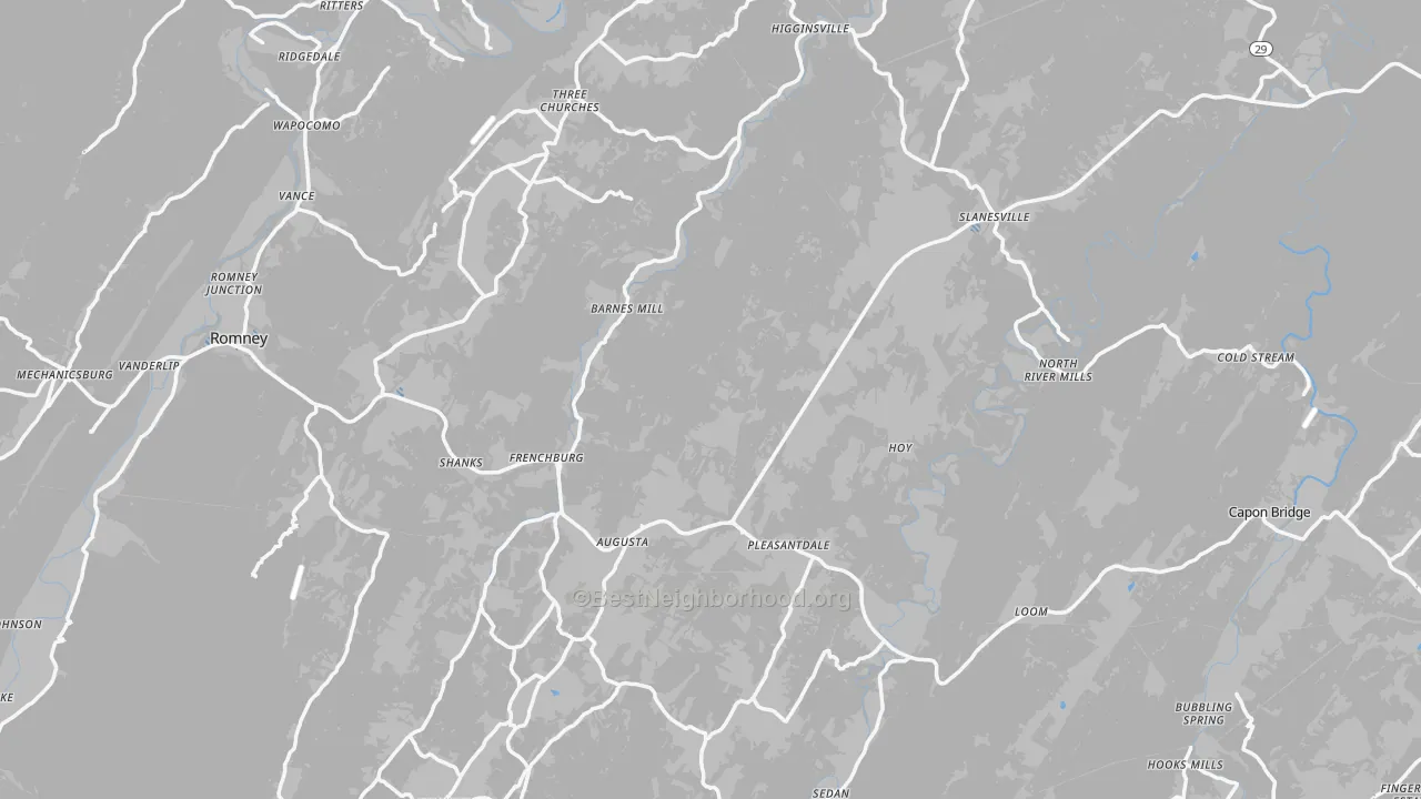 Transit Grade map of Hampshire County, WV