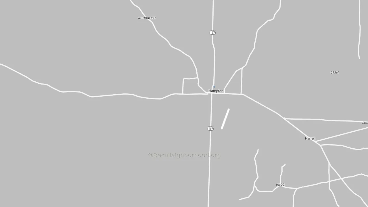 Transit Grade map of Hampton, AR