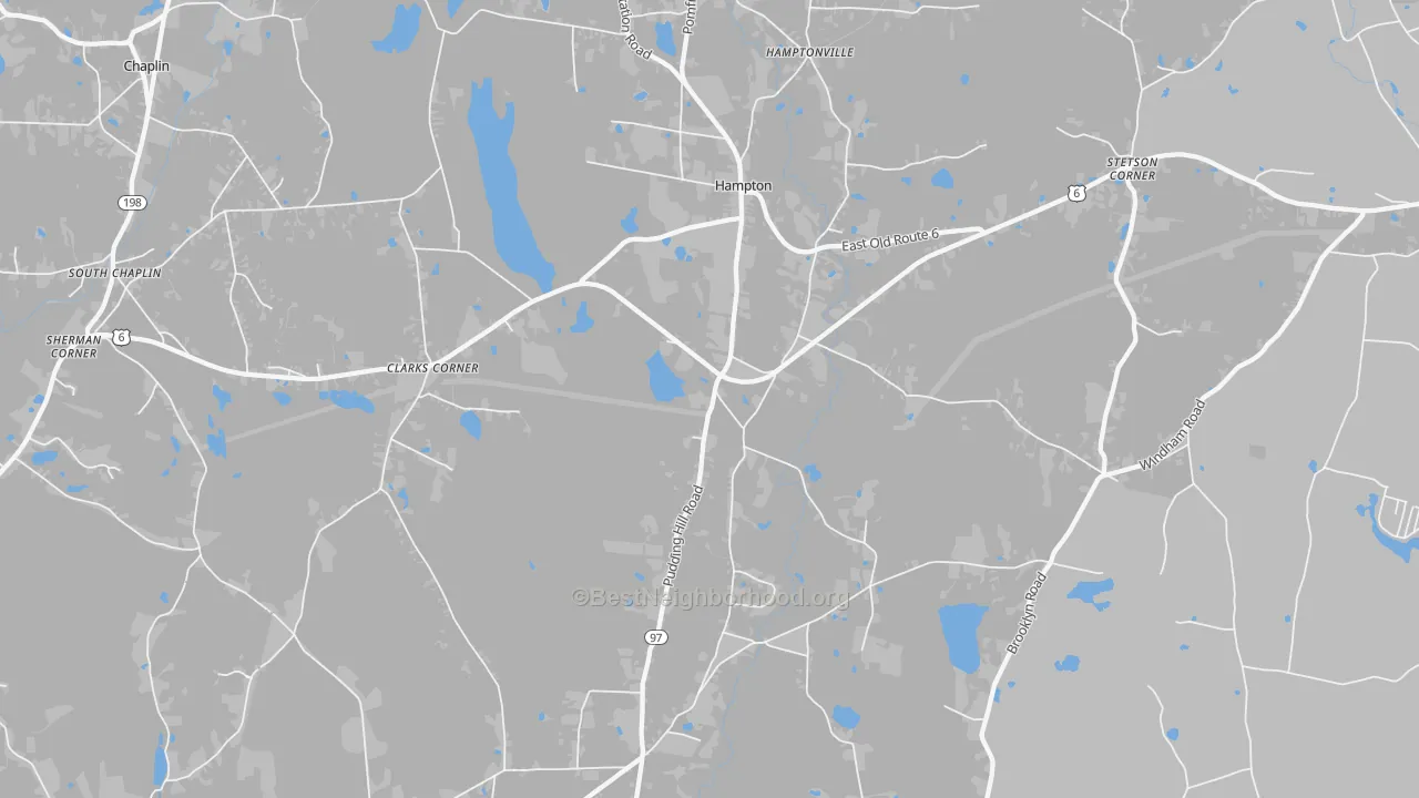 Transit Grade map of Hampton, CT