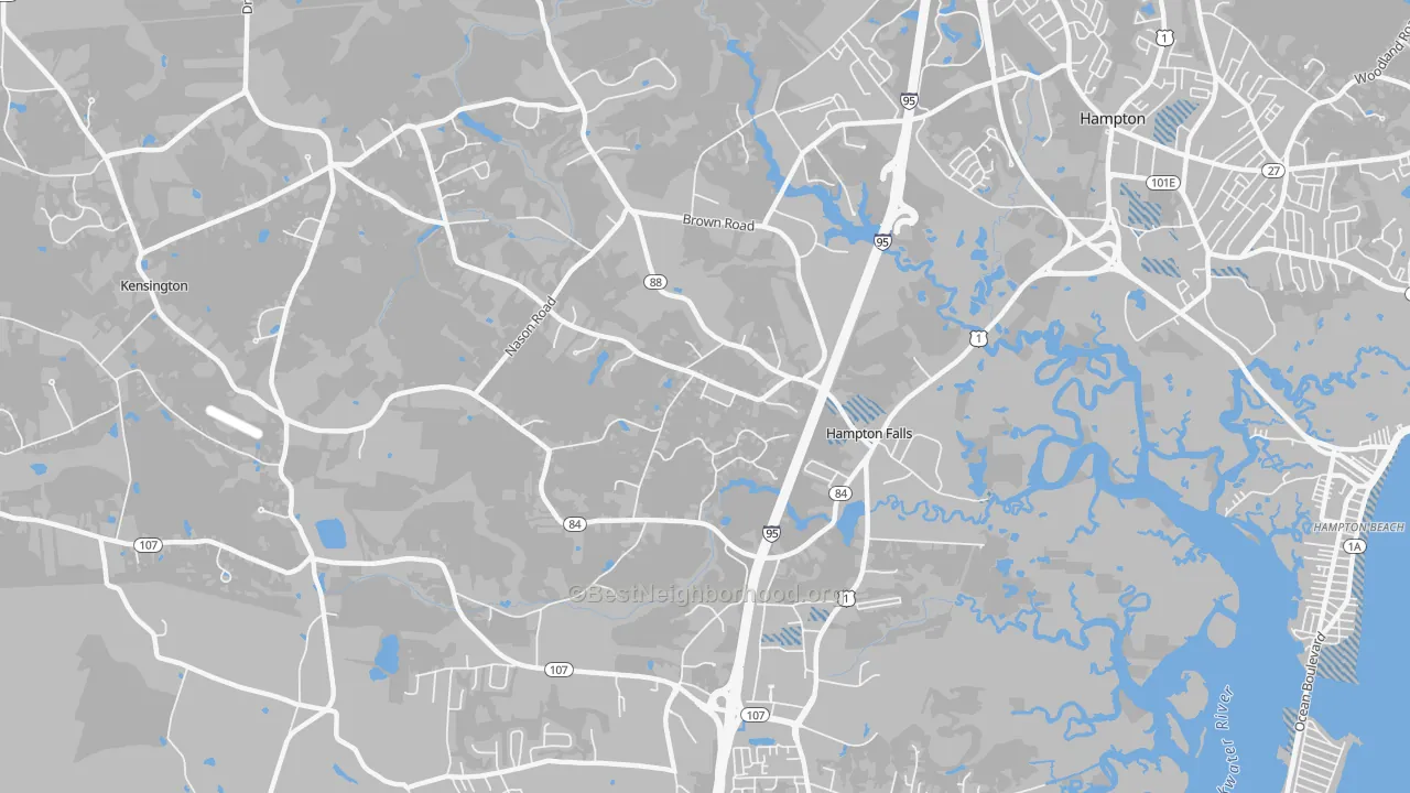 Transit Grade map of Hampton Falls, NH