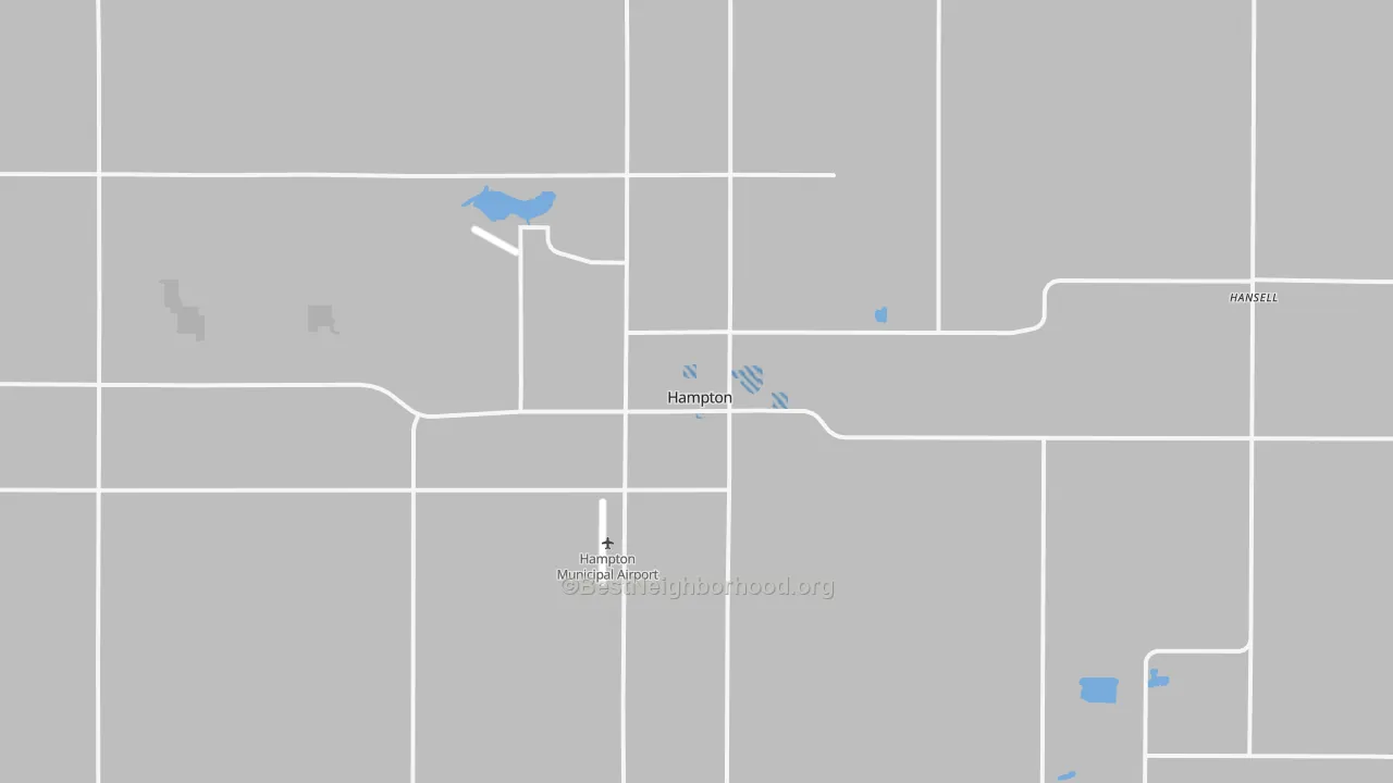 Transit Grade map of Hampton, IA