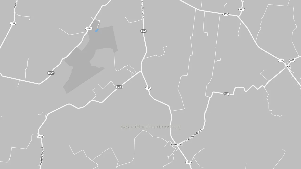 Transit Grade map of Hampton, KY
