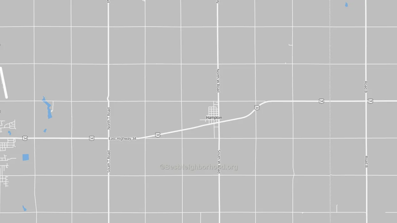 Transit Grade map of Hampton, NE