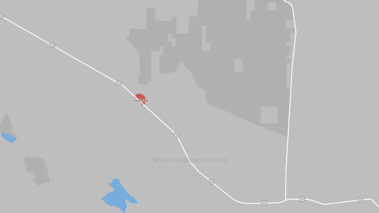 Transit Grade map of Hampton, OR