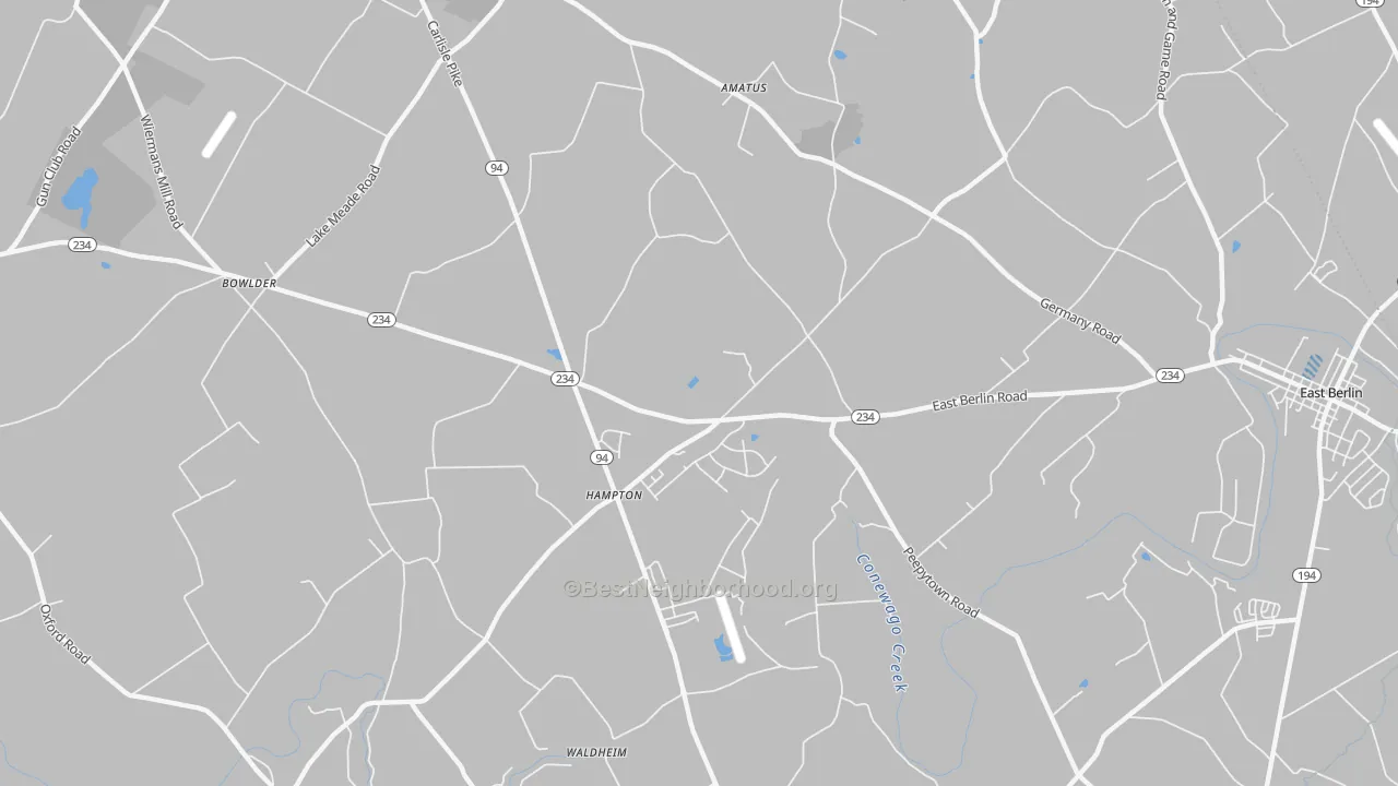 Transit Grade map of Hampton, PA