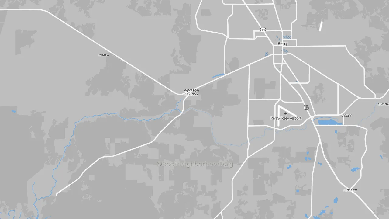 Transit Grade map of Hampton Springs, FL