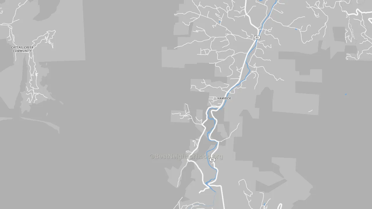 Transit Grade map of Hamrick, NC