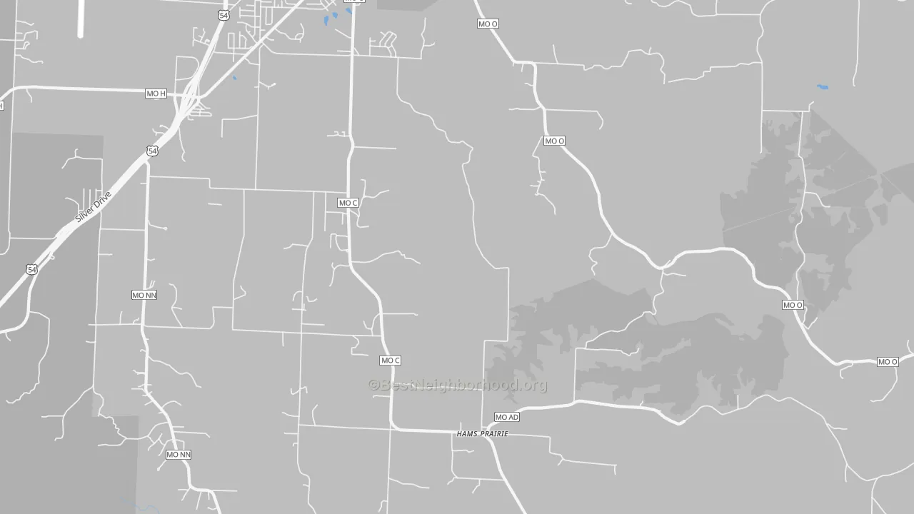 Transit Grade map of Hams Prairie, MO
