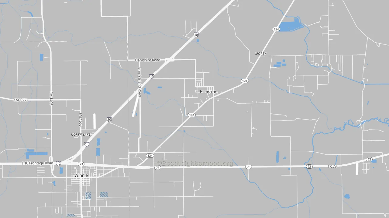 Transit Grade map of Hamshire, TX