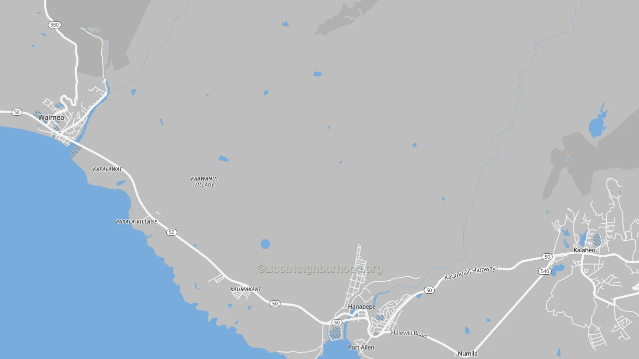 Transit Grade map of Hanapepe Heights, HI