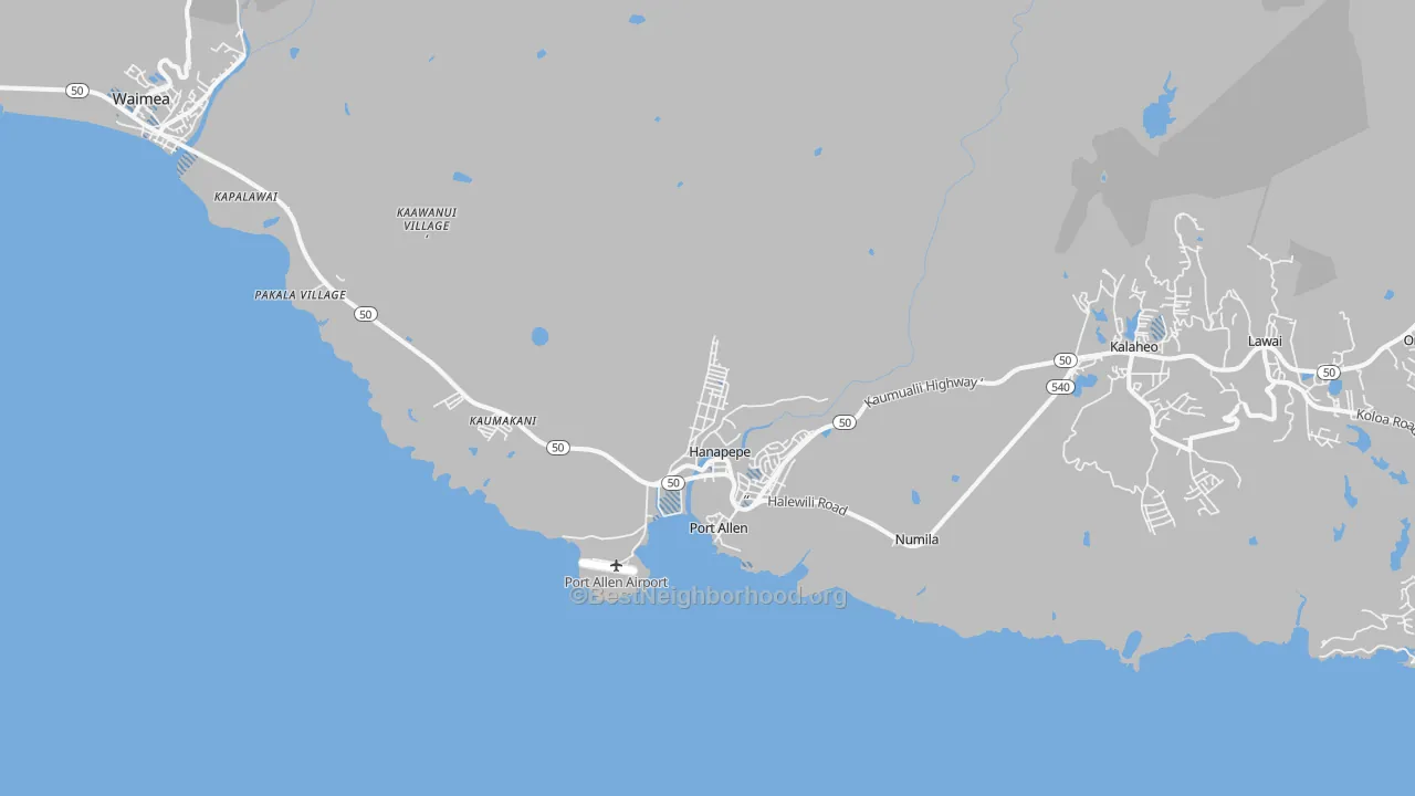 Transit Grade map of Hanapepe, HI