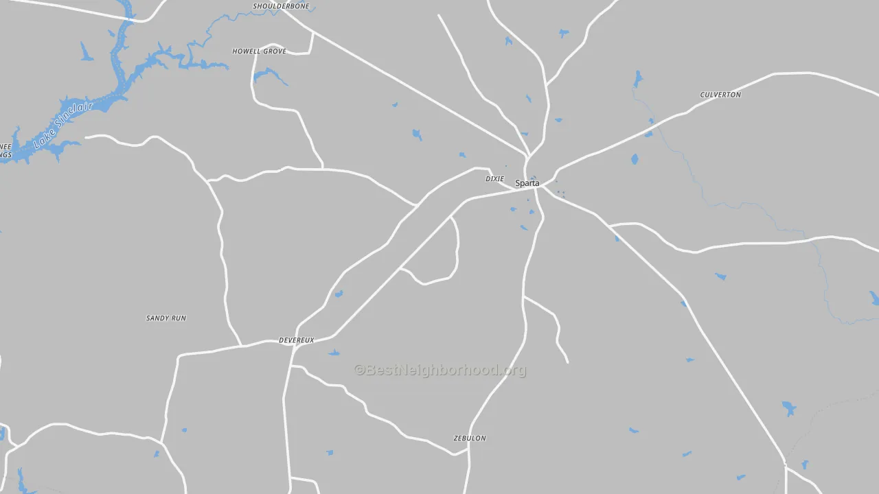 Transit Grade map of Hancock County, GA
