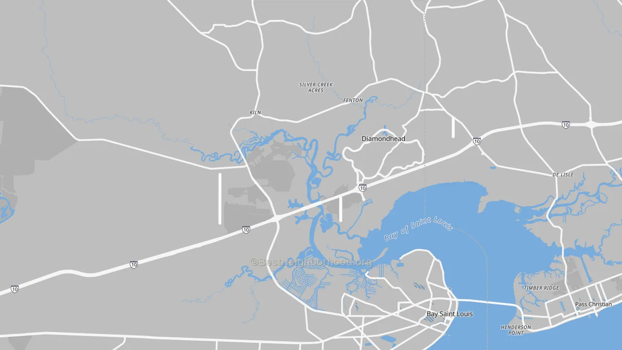 Transit Grade map of Hancock County, MS