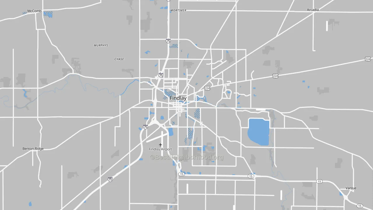 Transit Grade map of Hancock County, OH