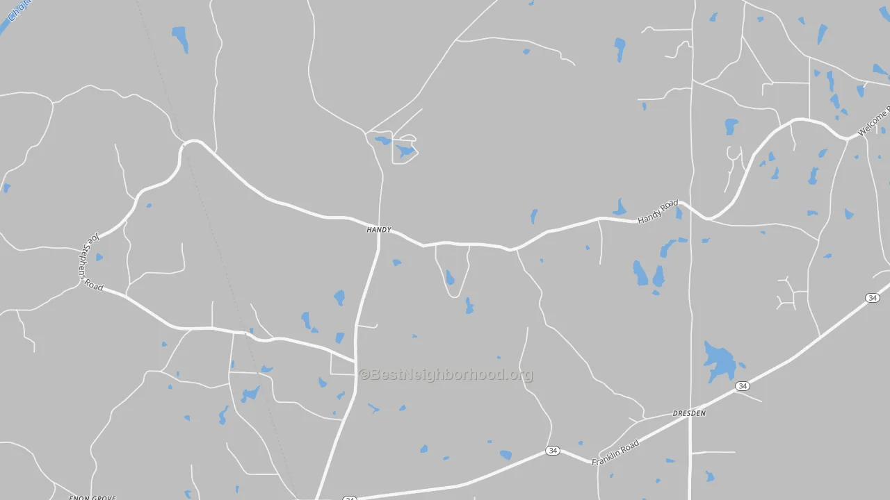 Transit Grade map of Handy, GA