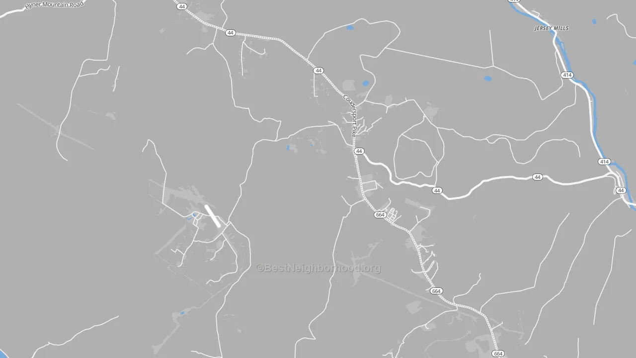 Transit Grade map of Haneyville, PA