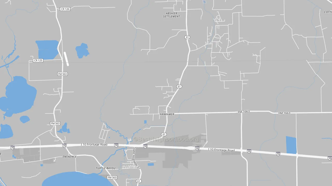 Transit Grade map of Hankamer, TX