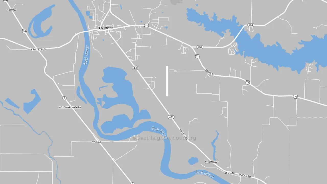 Transit Grade map of Hanna, LA