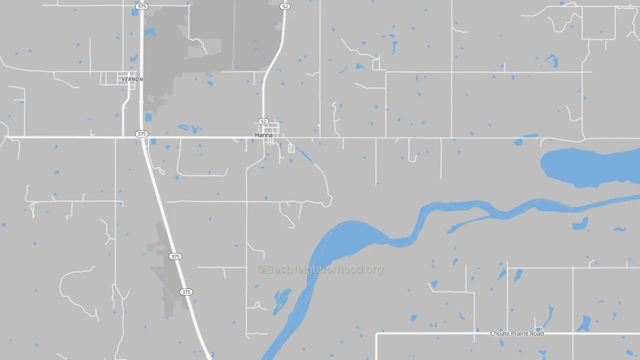 Transit Grade map of Hanna, OK