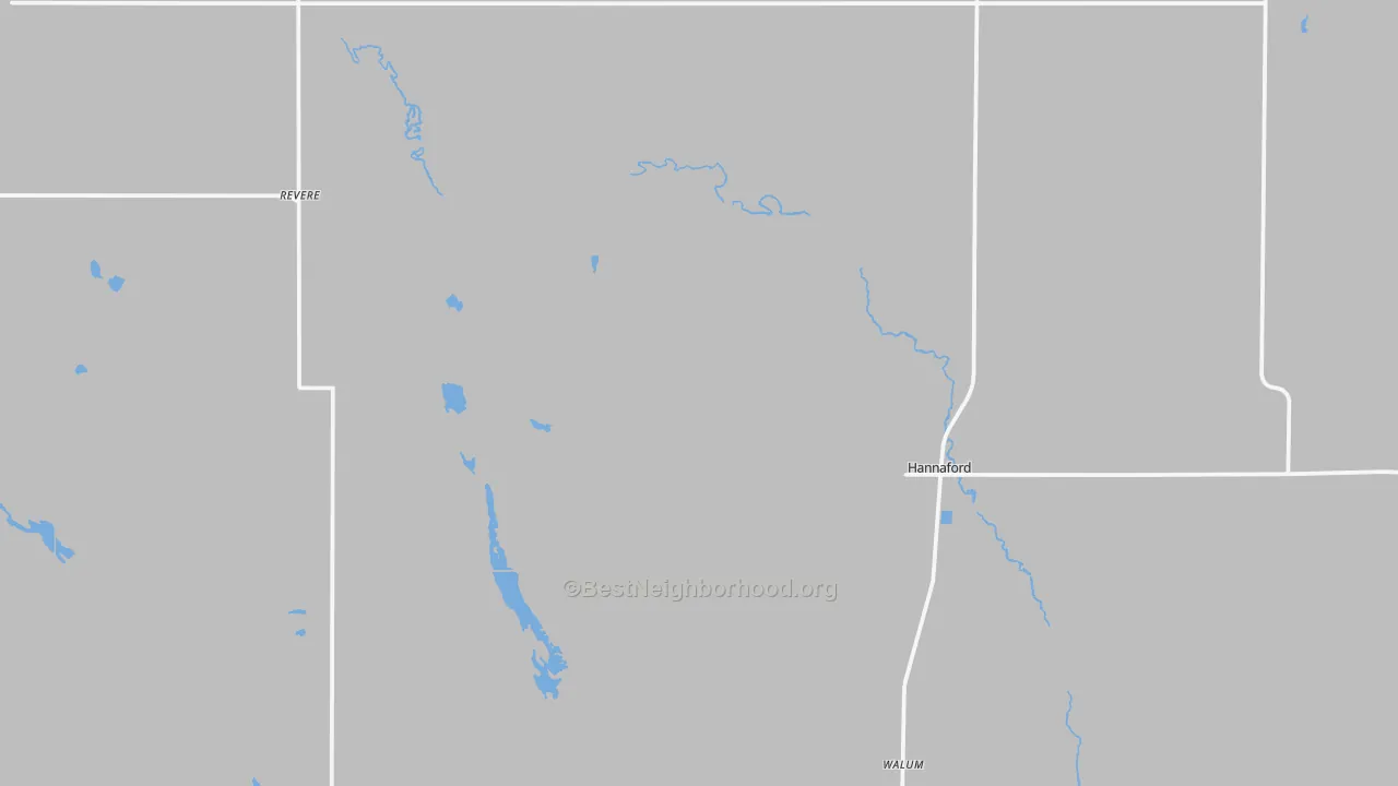 Transit Grade map of Hannaford, ND