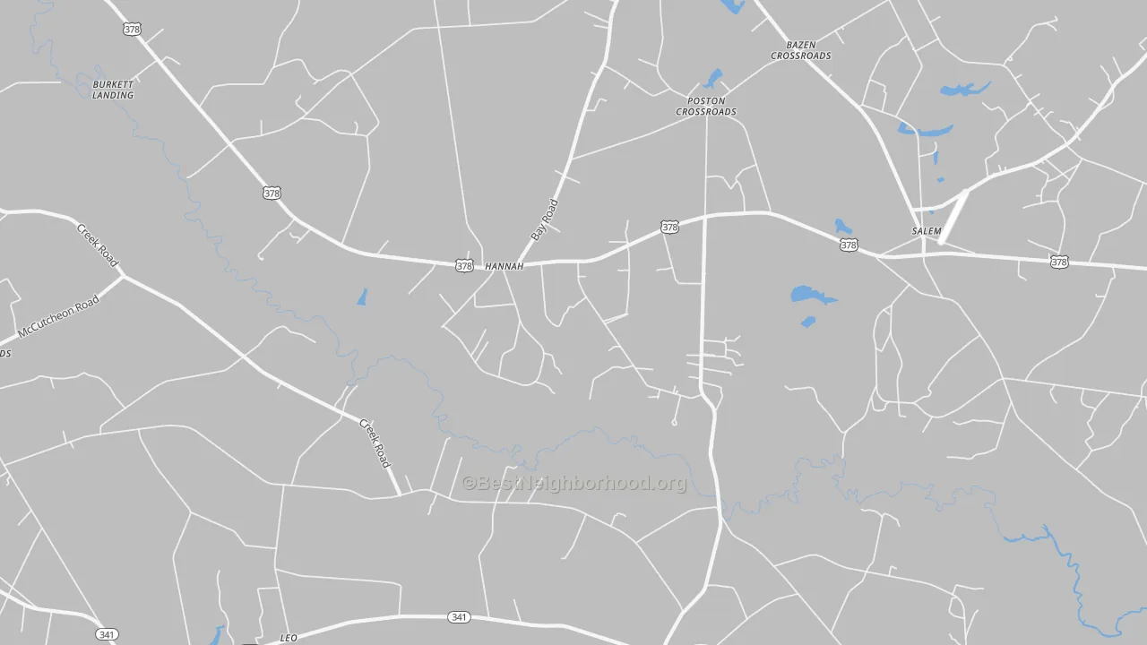 Transit Grade map of Hannah, SC