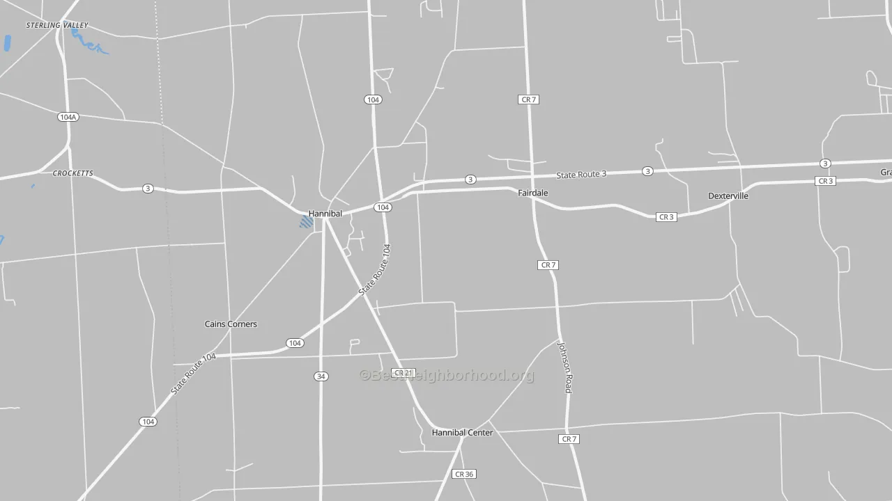 Transit Grade map of Hannibal, NY