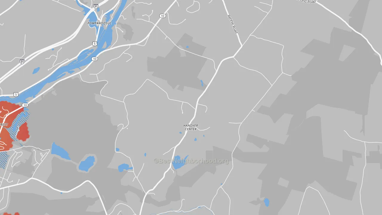 Transit Grade map of Hanover Center, NH