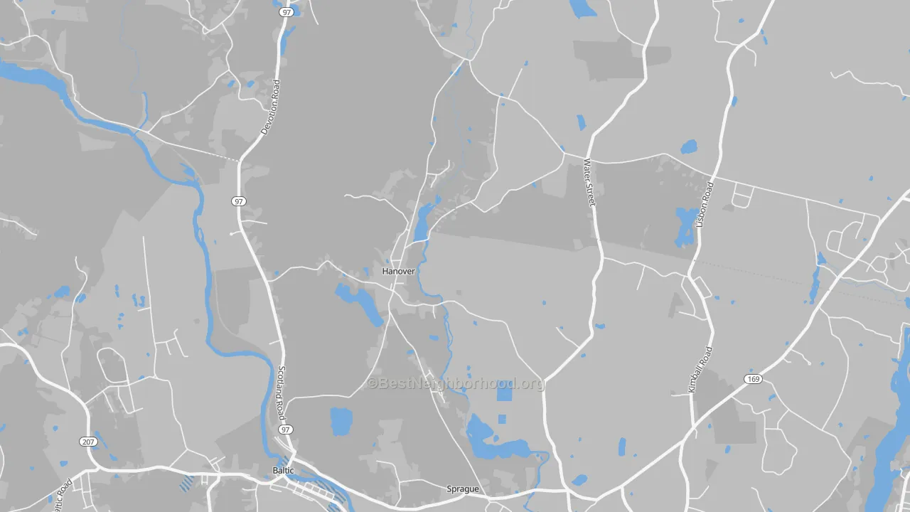 Transit Grade map of Hanover, CT