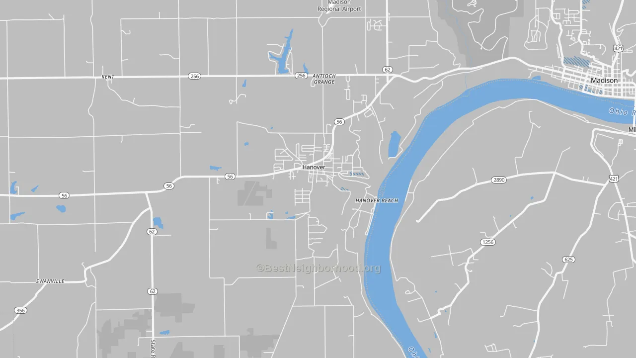 Transit Grade map of Hanover, IN