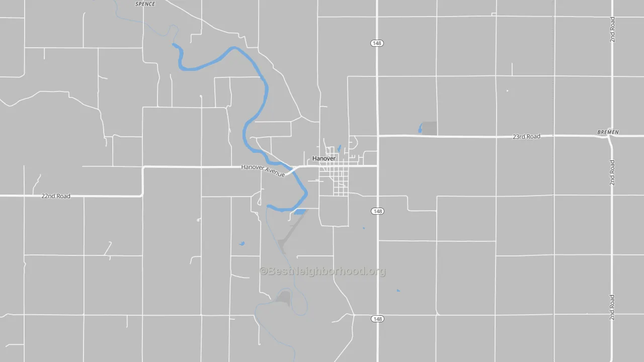 Transit Grade map of Hanover, KS