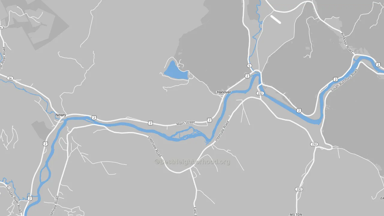 Transit Grade map of Hanover, ME