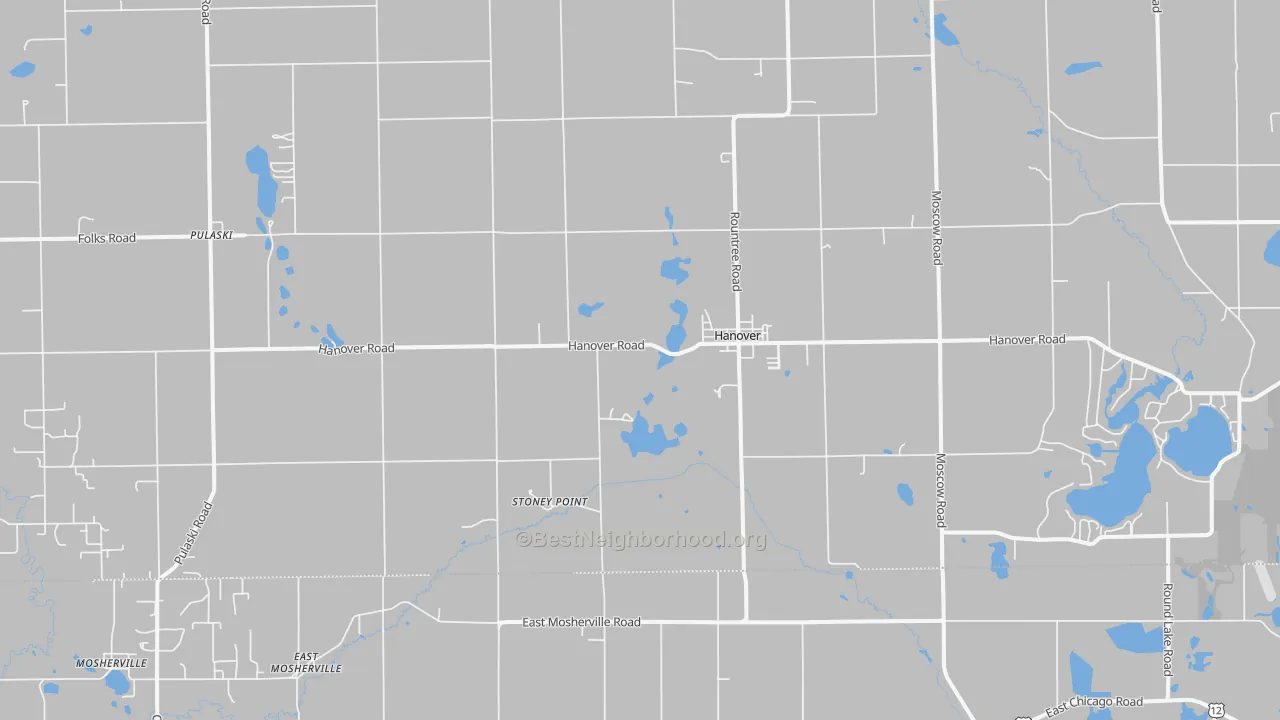 Transit Grade map of Hanover, MI