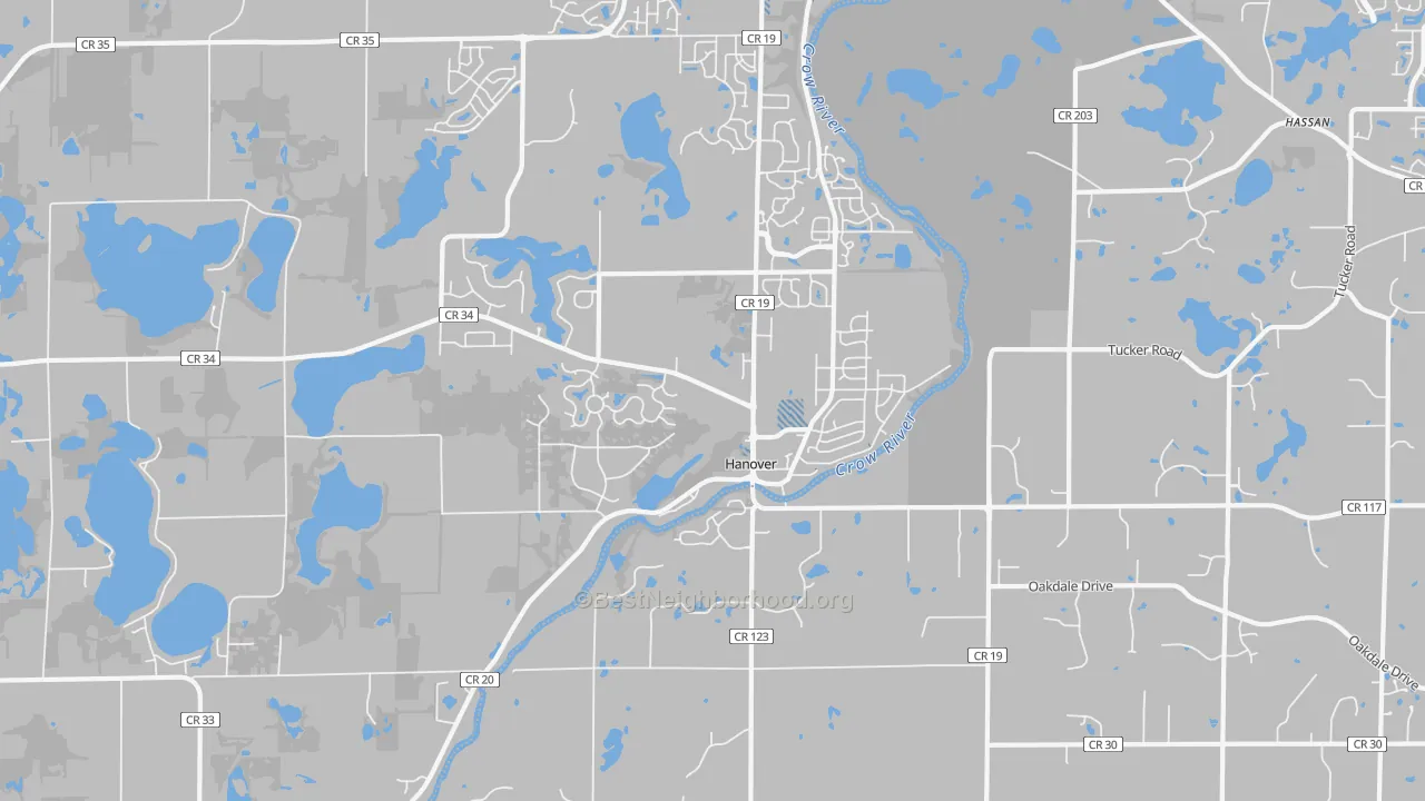 Transit Grade map of Hanover, MN