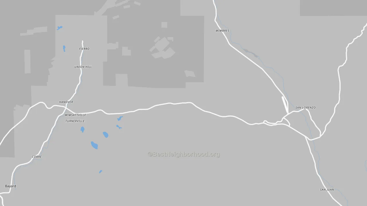 Transit Grade map of Hanover, NM