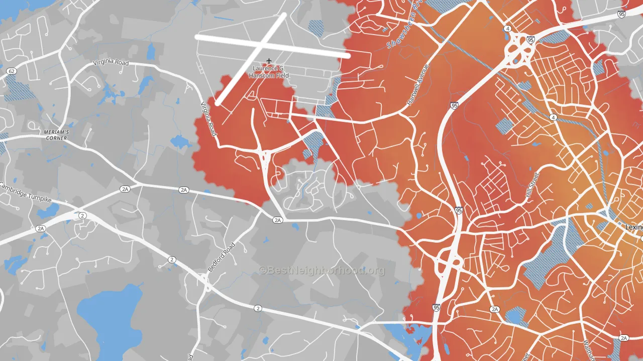 Transit Grade map of Hanscom Afb, MA