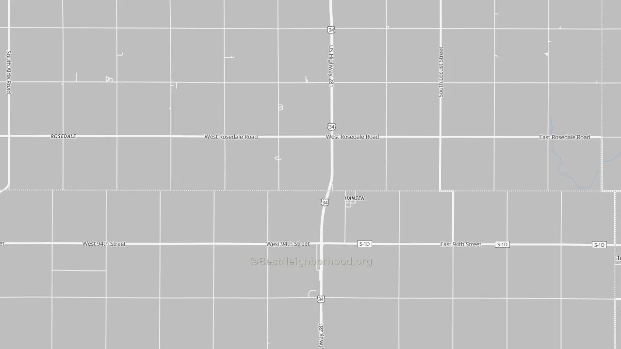 Transit Grade map of Hansen, NE