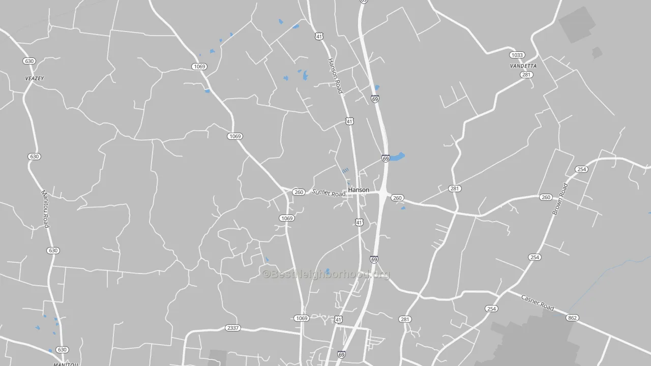 Transit Grade map of Hanson, KY