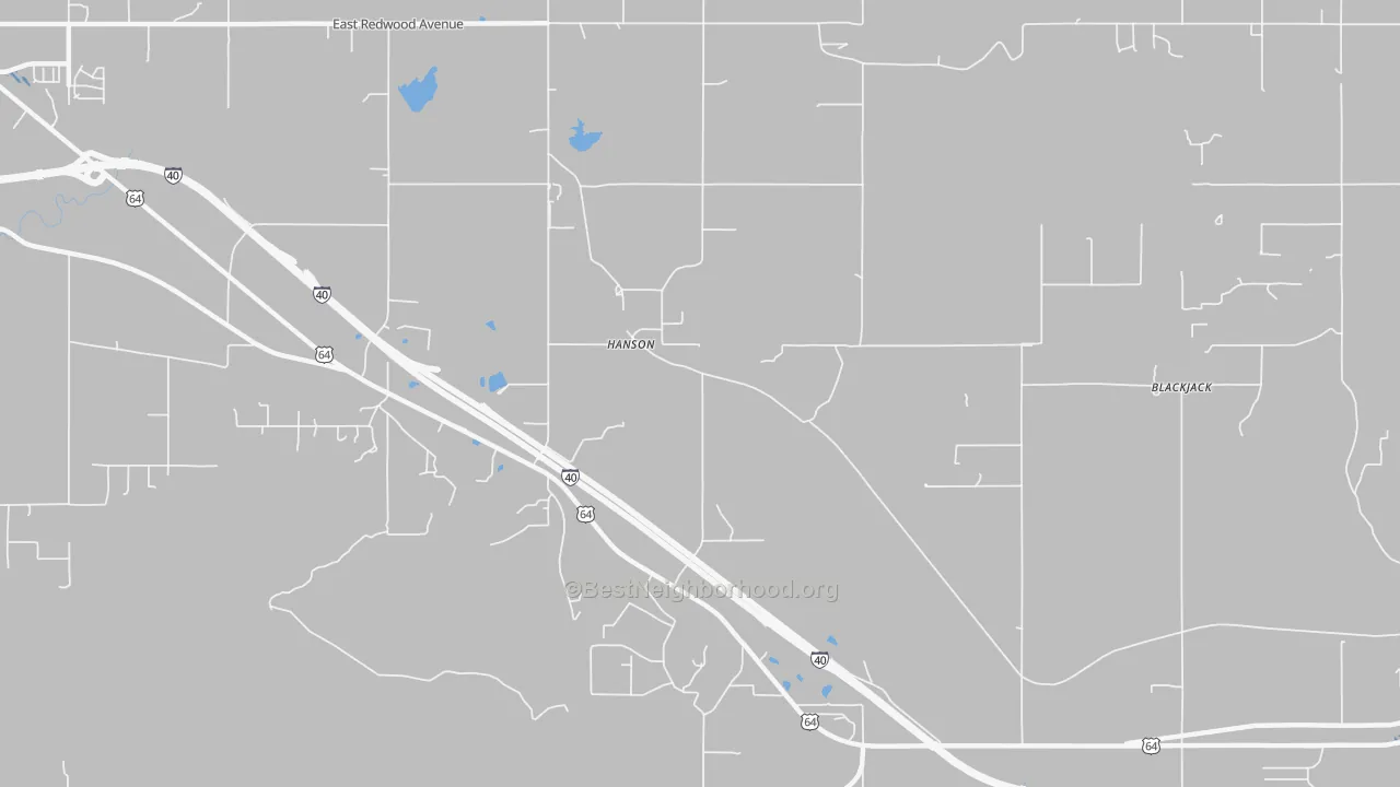 Transit Grade map of Hanson, OK