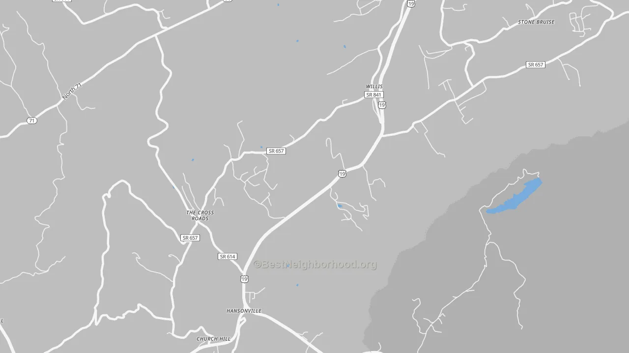Transit Grade map of Hansonville, VA