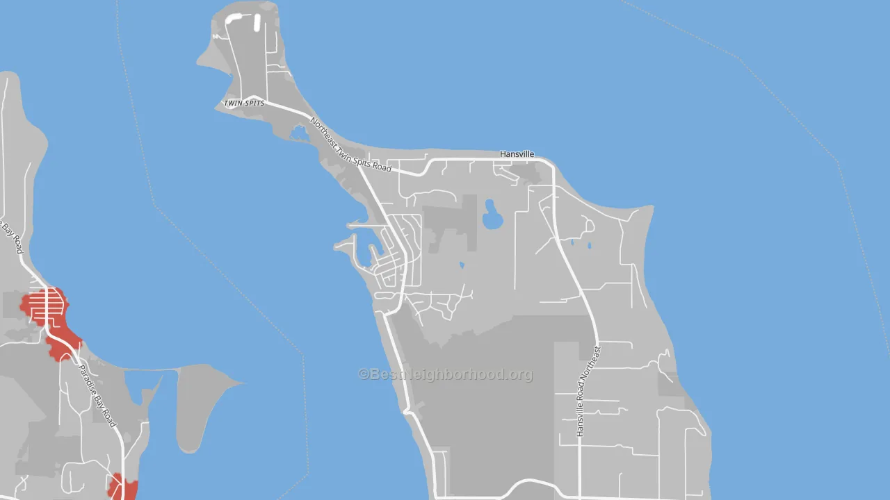 Transit Grade map of Hansville, WA