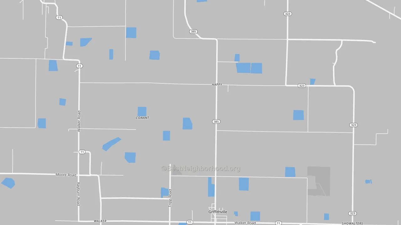 Transit Grade map of Happy, AR