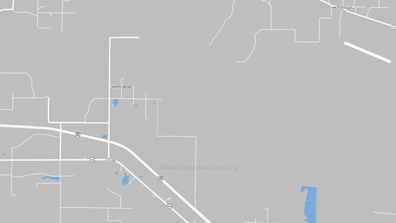 Transit Grade map of Happy Bend, AR