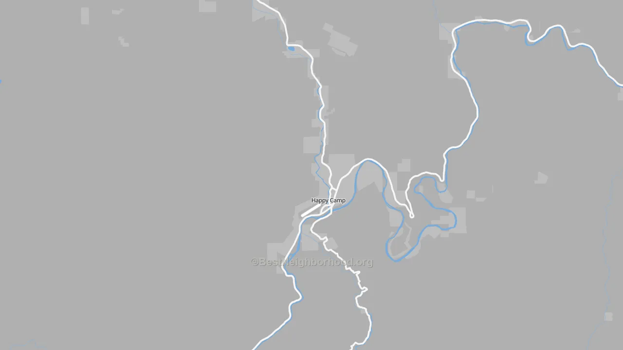 Transit Grade map of Happy Camp, CA