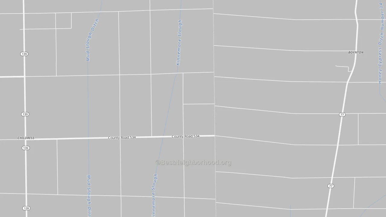 Transit Grade map of Happy Corners, AR