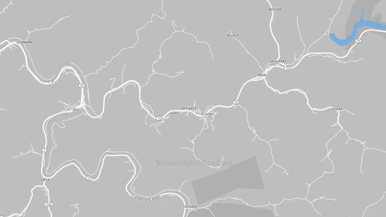 Transit Grade map of Happy, KY