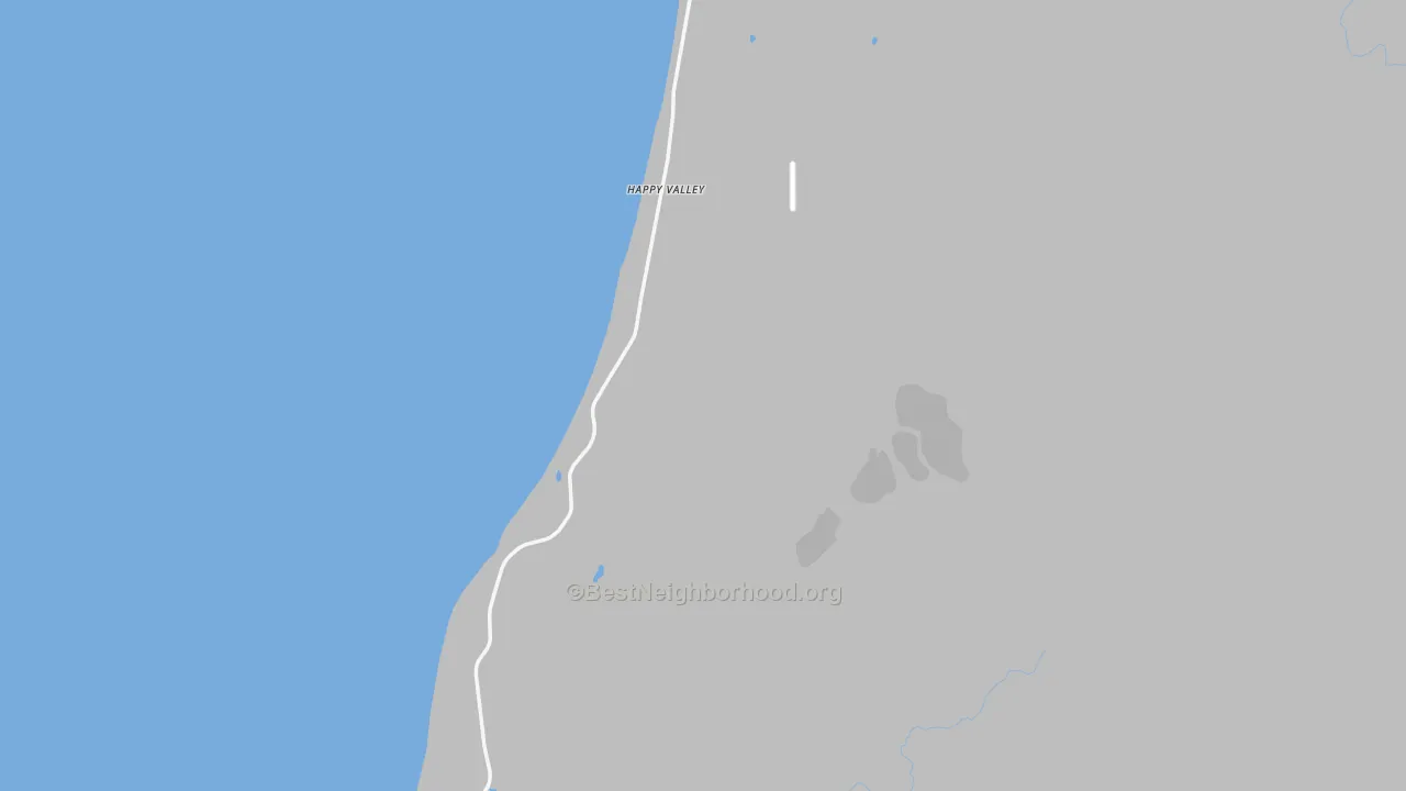Transit Grade map of Happy Valley, AK