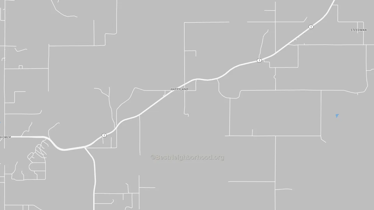 Transit Grade map of Happyland, OK