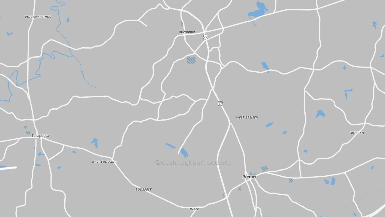 Transit Grade map of Haralson County, GA