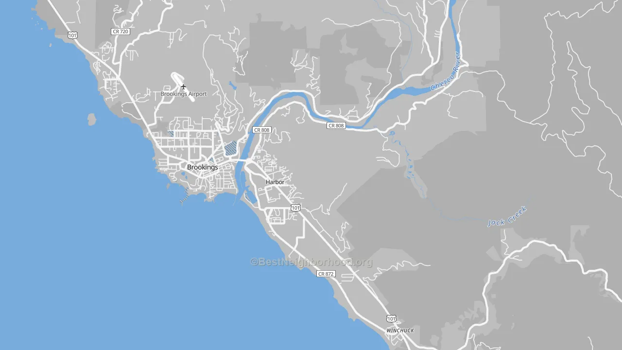Transit Grade map of Harbor, OR