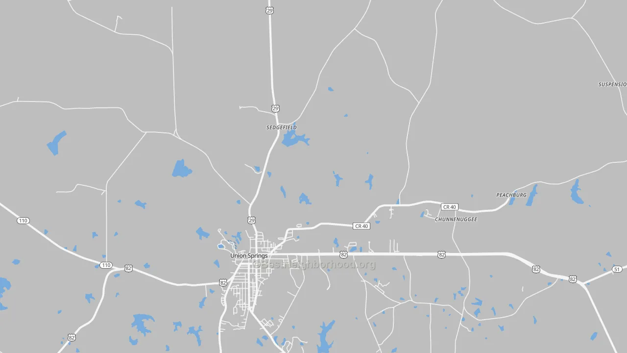 Transit Grade map of Hardaway, AL